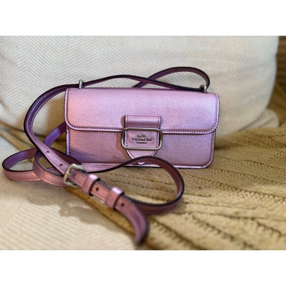 Coach Handbags - Coach Morgan Crossbody - Metallic Lilac - CO984